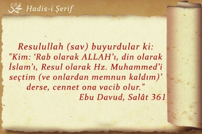 Hadis-i Şerif  (Ebu Davut, Salat 361)