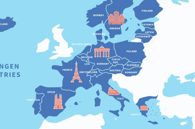 Schengen İşbirliği Ağı ve Schengen' e Üye devletler 