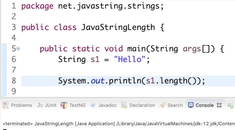 String Metotlarıyla İlgili Örnek Java Programları