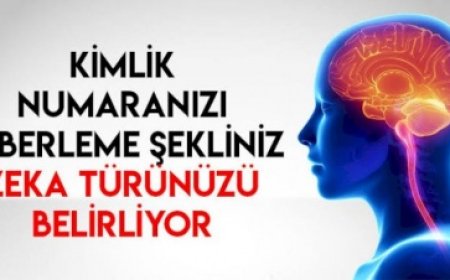 T.C kimlik numaramızı nasıl ezberlediğimiz, zekamızın hangi yönlü olduğunu gösteriyor